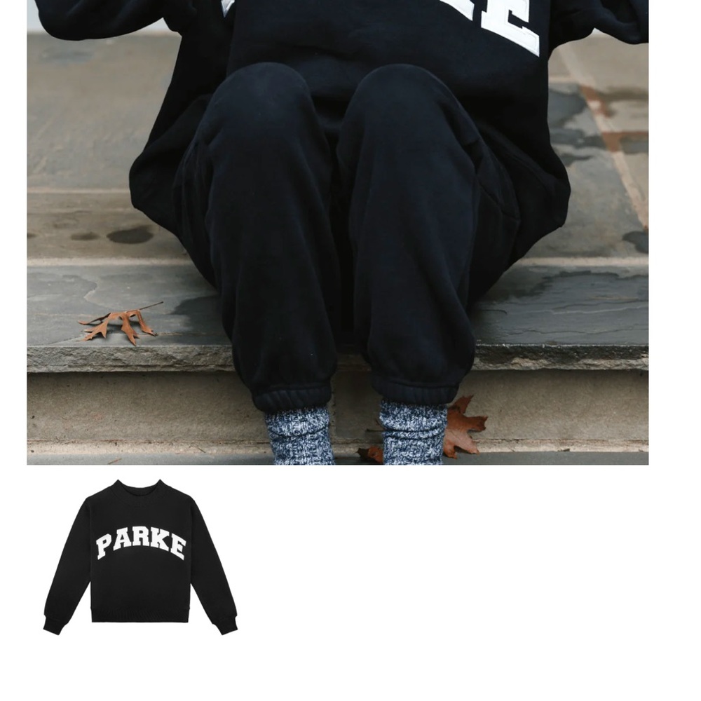 ISO PARKE Black Mockneck or Hoodie
